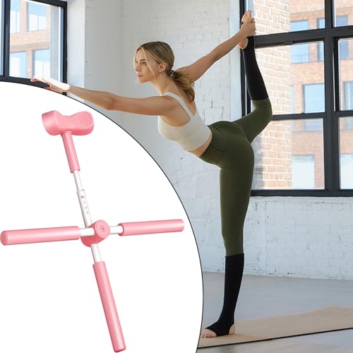 Back Stretcher Stick, Full Frame Mobility Pole, Range Control Using Support Bar, Controlled Movement Conditioning Device, Rehab Pole with T Shape, Training Gear for Sports Studios - color: rose
