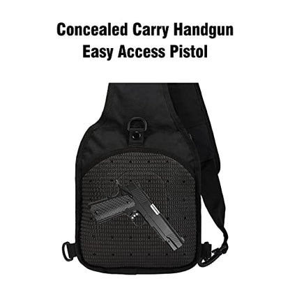 BOMTURN Tactical Backpack-1000D Waterproof Military Backpack/Laser-Cut/CCW Bags Sling Bag Tactical Satchel Shoulder Bag Men - color: Black