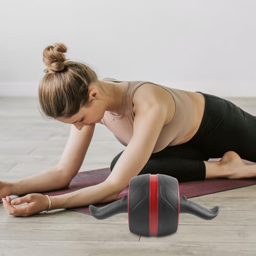 Abaodam Ab Roller Wheel Fitness Roller Wheel with Automatic Rebound, Sturdy Abs Material, Home Abdominal Trainer for Men and Women Core Strength Workout