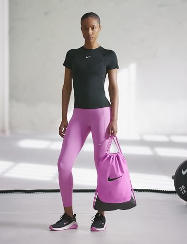 Nike Unisex Adult Gameday Brasilia X Drawstring Bag Backpack (18L) | Mens and Womens - color: Light Magenta/Black/Black, size: One Size