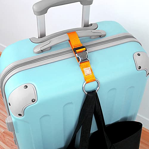 Add-A-Bag Luggage Strap Jacket Gripper, Luggage Straps Baggage Suitcase Belts Travel Accessories - Make Your Hands Free, Easy to Carry Your Extra Bags, Orange - color: Orange