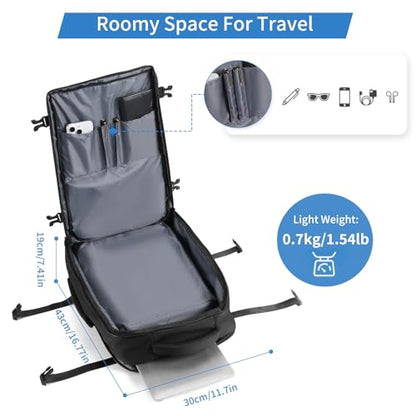 GAEKEAO Travel Backpack for Women Men, Airline Approved 15.6 Inch Laptop Carry On Backpack with Shoe Pouch Luggage Weekender Bag for Travel Business Work Hiking Black - color: B01 Black