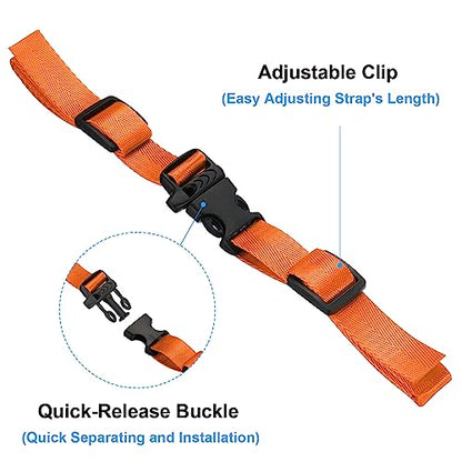 PATIKIL Backpack Belt Strap, 2 Pack Nylon Webbing Adjustable Replacement Waist Strap with Quick-Release Buckle for Pack Backpack Luggage Bags, Orange - color: Orange