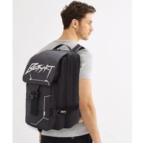 BESMART Hiking Outdoor Travel Backpack with Design, Water-Resistant Laptop Daypack Book Bag with Multi-Layer for Men & Woman (Black) - color: Black