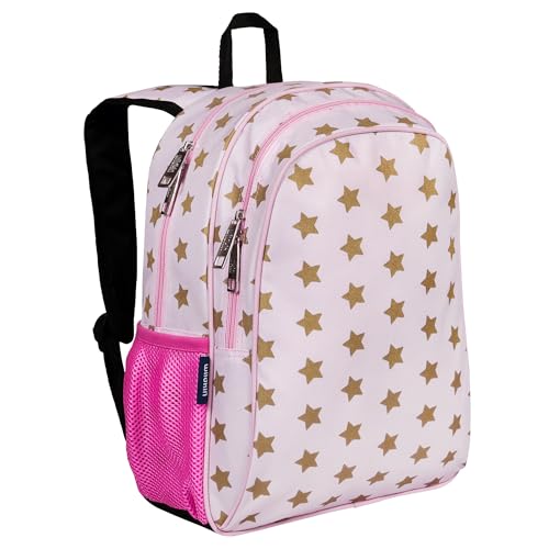 Wildkin 15 Inch Backpack for Kids, Pink and Gold Stars - color: Pink and Gold Stars