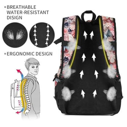 rickyh style School Backpack Travel Bag for Men & Women Lightweight College Back Pack with Laptop Compartmen - color: 04hude