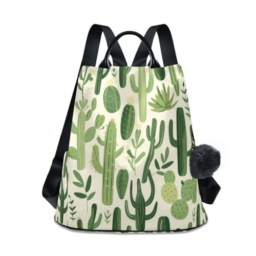 ALAZA Green Plants Cactus Trips Hiking Camping Rucksack Pack for Women - color: multicolor 21