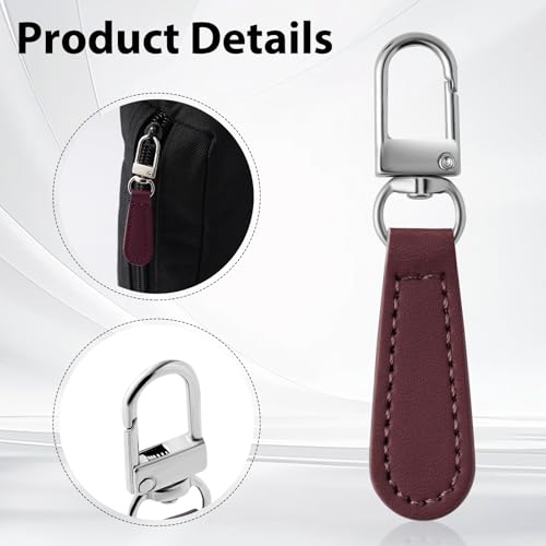 Deoward Zipper Pull Replacement Leather Handle Detachable Zipper Repair Tab for Luggage, Backpacks, Suitcases, Jackets, Purses, Handbags (8 PCS) - style: Leather Handle Zipper Pulls (Mixed Colors)