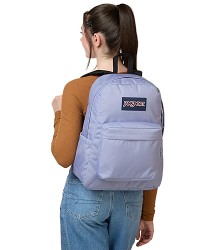 JanSport SuperBreak Plus Backpack with Padded 15-inch Laptop Sleeve and Integrated Bottle Pocket - Spacious and Durable Daypack for Work and Travel - Lavender Ash - color: Lavender Ash