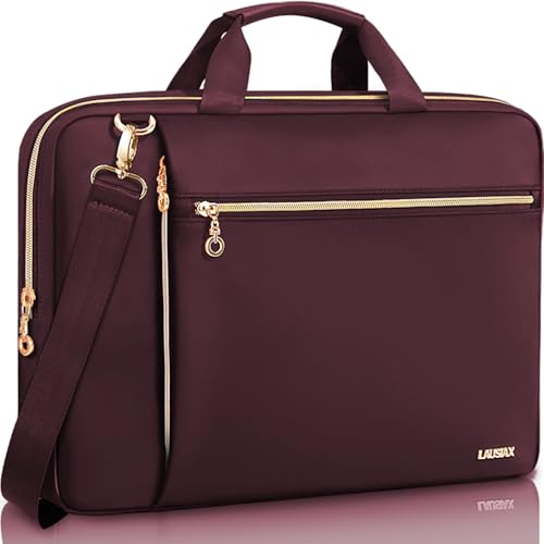 Laptop Case Bag Women Men Computer Sleeve Compatible with MacBook/Dell/HP/Acer/ASUS/LG, Waterproof Shoulder Carrying Briefcase, Red, 15.6-16 Inch - color: Wine Red, size: 15.6 inch