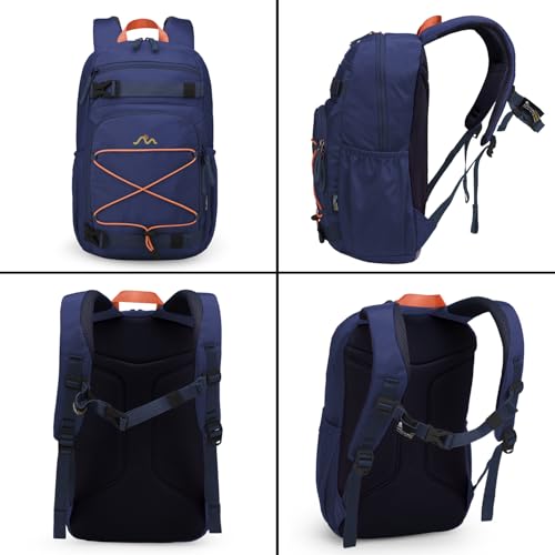 MOUNTAINTOP Kids Backpack for Boys Girls Elementary Kindergarten School Bag Lightweight Children Daypack - color: Navy Blue-15l, size: 15L