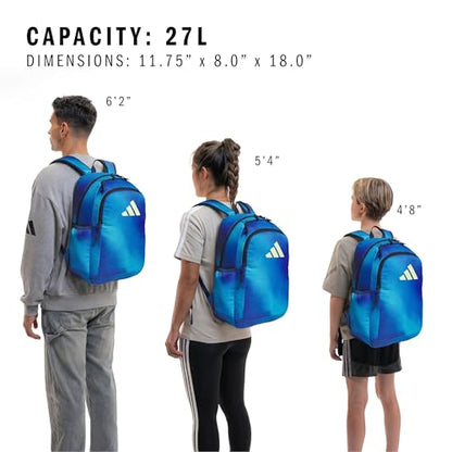 adidas Kids Affiliate Backpack – School Bag for Girls and Boys, 27L, Spray Gradient Team Royal Blue/Frozen Lemon Yellow, OSFA - color: Spray Gradient Team Royal Blue/Frozen Lemon Yellow