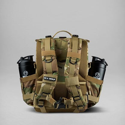 WOLFpak 25L Athletic Gym Backpack (OCP Camo) Durable 1000D Waterproof Oxford Material w/MOLLE Webbing, Laptop Pocket & Dual Cup Holders, Durable Fitness/Travel/Military Daypack - color: Ocp Camo