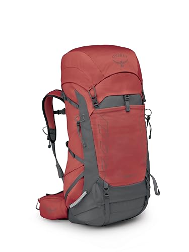 Osprey Tempest 44L Women's Lightweight Hiking Backpack - Daypack for Travel & Camping, Red Pampas/Coal Grey, M/L - color: Red Pampas/Coal Grey, size: Medium-Large