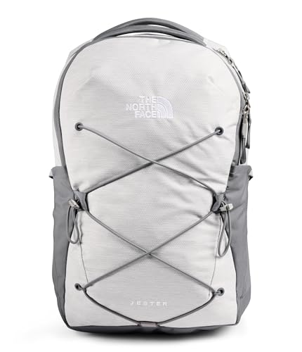 The North Face Women's Jester Everyday Laptop Backpack - Commuter Travel Bag, Laptop Sleeve, Water-Repellent, TNF White Metallic Mélange/Mid Grey-NPF, One Size - color: Tnf White Metallic Mélange/Mid Grey-npf