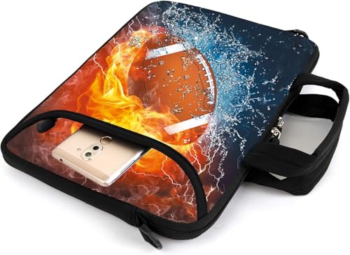 AMARY 17" Laptop Shoulder Bag Carrying Case Adjustable shoulder straps, comfortable handle, front pocket for storing mouse (Football) - color: Football