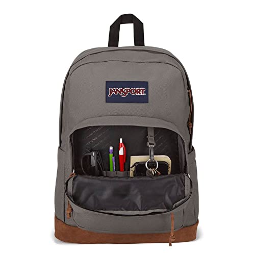 JanSport Right Pack Backpack - Durable Daypack with Padded 15" Laptop Sleeve, Spacious Main Compartment & Integrated Water Bottle Pocket - Graphite Grey - color: Graphite Grey