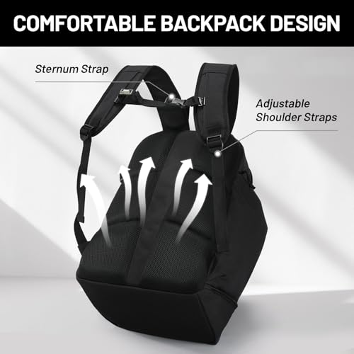 MIER Basketball Backpack Bags Sports Gym Backpacks with Shoe Compartment and Ball Holder for Adult Men Large Soccer Bag - color: Black