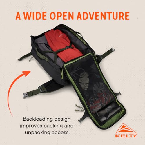 Kelty | Redwing Traveler Backpacks, Travel Pack for Adventure Travel - color: Black, size: 50L