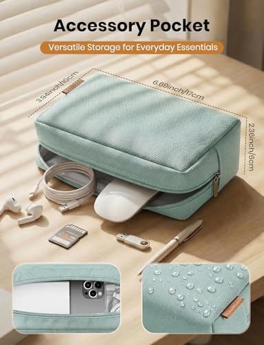DOMISO Laptop Case Laptop Sleeve Cover for 16 inch MacBook Pro M4/M3/M2/M1 Pro/Max A3403 A3186 A2991 A2780 A2485 A2141,Compatible with 15.6 inch HP Lenovo Dell XPS 16 with Small Case, Mint Green - color: Mint Green, size: 15.6 inch