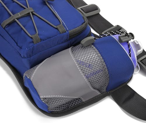 Waist Pack with Water Bottle Holder for Running Walking Hiking Fanny Pack Hydration Belt - color: ‎North Star Blue