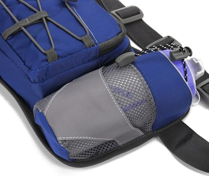 Waist Pack with Water Bottle Holder for Running Walking Hiking Fanny Pack Hydration Belt - color: ‎North Star Blue