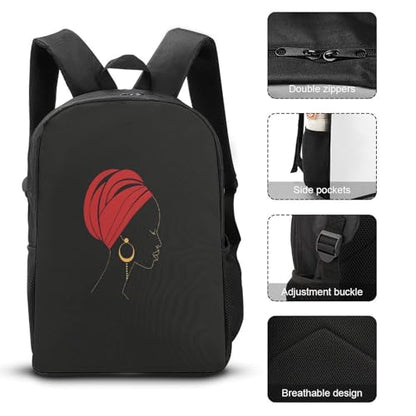 Travel Laptop Backpack Slim Durable Lightweight Back Pack Cute Simple Female Silhouette Small Backpack For Women Men - color: Simple Female Silhouette