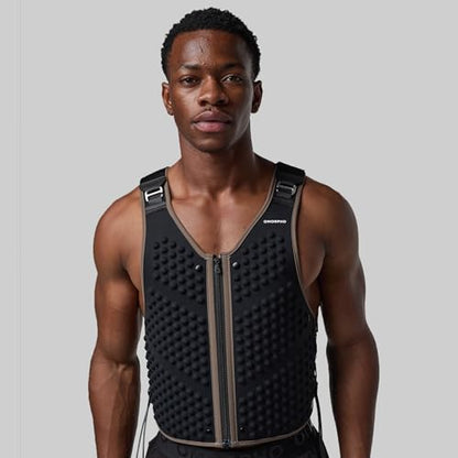OMORPHO Men’s 20 lb G-Vest Icon Bundle, adjusts from 10 lb to 20 lb in increments with included G-Pack weight panels, low-profile, fully adjustable, comfort fit. Great for walking, hiking, running and training. - color: Luxe