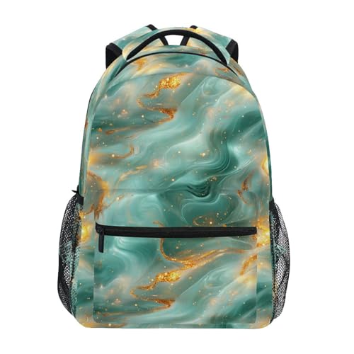 Cool Backpacks for Teenager Fashion Diaper Bag Backpack with Chest Strap for Travel Trip Rose Gold Turquoise Green - color: Multicolor15