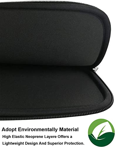 Naukay Laptop Bag 15 Inch, Resistant Neoprene Laptop Sleeve/Notebook Computer Pocket Case/Tablet Briefcase Carrying Bag Compatible for 15.4 inch MacBook Pro, Ultrabook Notebook, (Black) - color: Black, size: 15 inch