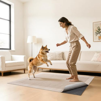 VEVOR Rug Pad 8 x 10 ft, Non-Slip Carpet Area Pad 0.12in Rug Mat Padding with Dual Surface Felt Cushion & Rubber Gripper, Hardwood Floor Protection for All Floors, Finishes, Keeps Carpets in Place - size: 10' x 8' (Rectangular)