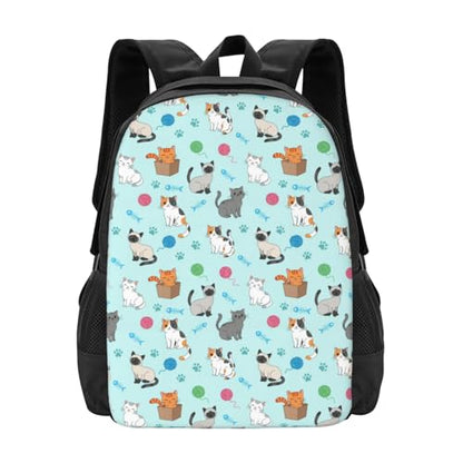 Lightweight Polyester Daypack Cut Cats, Anti Theft Large Capacity Travel Hiking Backpack Unisex Carry On Bag for Outdoor Commute Business Use - color: Design (1021)