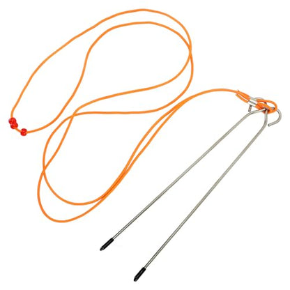 Golf Alignment Stick Swing Trainer Aid, Golf Training Equipment with Adjustable Elastic String 2.5M - 5M, Metal Posture Corrector for Putting and Swing Practice