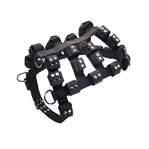 Dog Harness for Small Medium Large Dogs No Pull, Dog Weighted Vest, Tactical Dog Harness for Pit Bulls with Pockets (Adjustable Weight) - Weight Loss, Exercise, Walking, Muscle - size: Size L/Dog's Waist 29.5"-36.5"