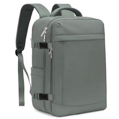 Lossga for Spirit Airlines Personal Item Bag 18x14x8 Inches Travel Bag Mens Travel Backpack for Women Fit Up to 17 inch Weekender Bags With Usb Charging Port Carry on Flight Approved - color: Green
