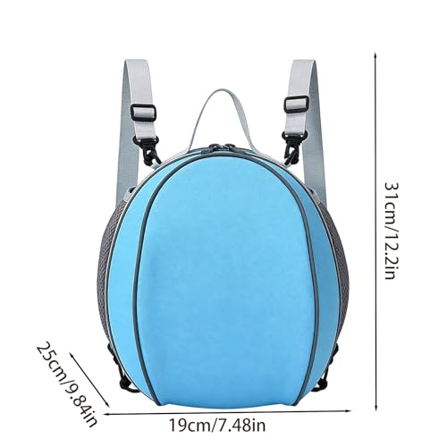 Soccer Backpack, With Smart Storage Solution, 19x25x31cm, Mult-Purpose Ball Bag, Multipurpose Sports Backpack, Waterproof Material, For Volleyball, Gym, Daily Use, Travel, School, Competition, Youth - size: Lake Blue