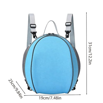 Soccer Backpack, With Smart Storage Solution, 19x25x31cm, Mult-Purpose Ball Bag, Multipurpose Sports Backpack, Waterproof Material, For Volleyball, Gym, Daily Use, Travel, School, Competition, Youth - size: Lake Blue
