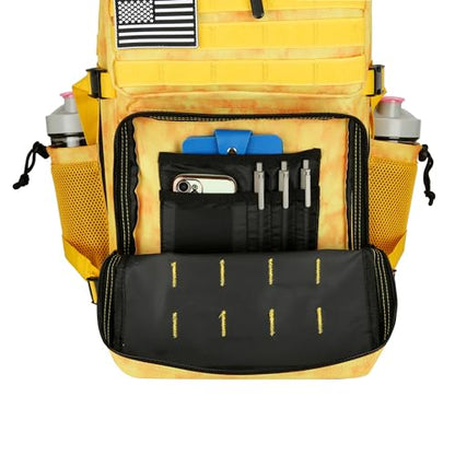 Military Tactical Backpack for Men and Women Army 3 Days Assault Pack Bag Large Rucksack with Molle System for Hiking Cycling Skiing Camping Climbing - color: Yellowcamo