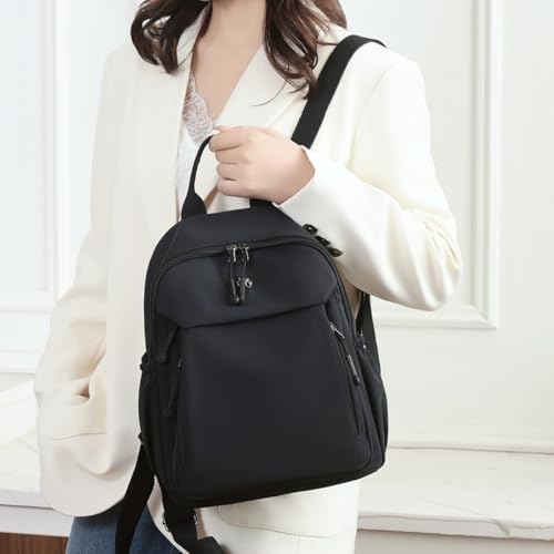 YANAER Mini Backpack for Women Small Backpack Lightweight Purse Cute Stylish College Bookbag Casual Daypack Work Travel PartyBlack - color: Black
