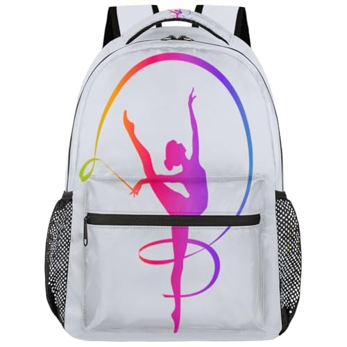 Gymnastics Backpacks Travel Backpack for Women Men Waterproof Bookbag Laptop Backpack with Compartment Traveling Back Pack for Work, Sport, Gym - color: Gymnastics