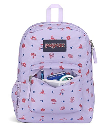 JanSport Cross Town Backpack 17" x 12.5" x 6" - Simple Bag for Everyone with 1 Main Compartment, Front Utility Pocket - Premium Class Accessories - Lagoon Luau - color: Lagoon Luau