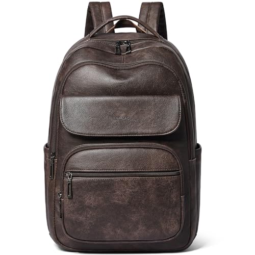 Leresas Backpack Purse for Women Mens for Work Laptop Travel Business Back Pack Vegan Leather Fashion College Computer Teacher Bag Daypack Coffee - color: Coffee