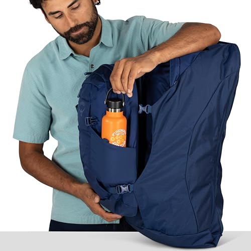 Osprey Farpoint 70L Men's Travel Backpack - Large Adjustable Travel Bag with Detachable Daypack, Antique Blue - color: Antique Blue, style: 70l