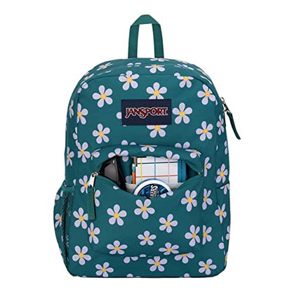 JanSport Cross Town Backpack 17" x 12.5" x 6" - Simple Bag for Everyone with 1 Main Compartment, Front Utility Pocket - Premium Class Accessories - Precious Petals - color: Precious Petals