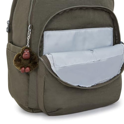 Kipling Women's Seoul Extra Large 17" Laptop Backpack, Durable, Roomy with Padded Shoulder Straps, Built-In Protective Sleeve - color: Field Green, size: 13.5''L x 17.75''H x 9''D