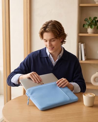 ProCase Laptop Sleeve 14" for MacBook Pro 14-Inch M5/M4/M3/M2/M1 Pro/Max 2026-2021, Computer Case Also Compatible with 14" HP Dell ASUS Lenovo Acer Chromebook -Airblue - color: Airblue, size: 14-inch