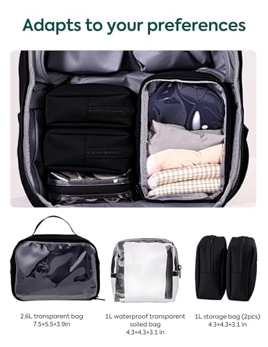 Babelio Grid Wizard Diaper Bag Backpack - Multi Function Waterproof Diaper Bag, Travel Essentials Baby Bag with 4 Individual Organizers, Insulated Bottle Holders, Baby Shower Gifts, Black - color: Black, size: Upgraded - 20L