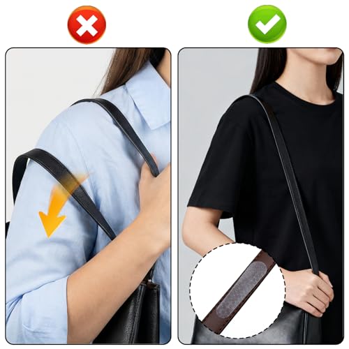 40 Pack Non Slip Shoulder Strap Grip for Handbags, Clear Rubber Purse Strap Pad Sticker, Anti Slip Adhesive Strip Grip Holder to Stop Straps from Slipping for Tote Bags, Backpacks, Cushions