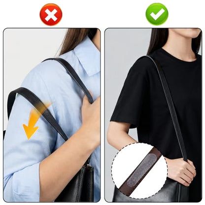 40 Pack Non Slip Shoulder Strap Grip for Handbags, Clear Rubber Purse Strap Pad Sticker, Anti Slip Adhesive Strip Grip Holder to Stop Straps from Slipping for Tote Bags, Backpacks, Cushions