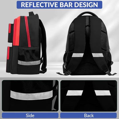 School Backpack for Boys - Gamer Boys Backpack for Kids Children Teens Elementary Middle School - 17″ Video Game Bookbag Travel Back Pack for Age 6-18 - color: Gamer Red-backpack Only